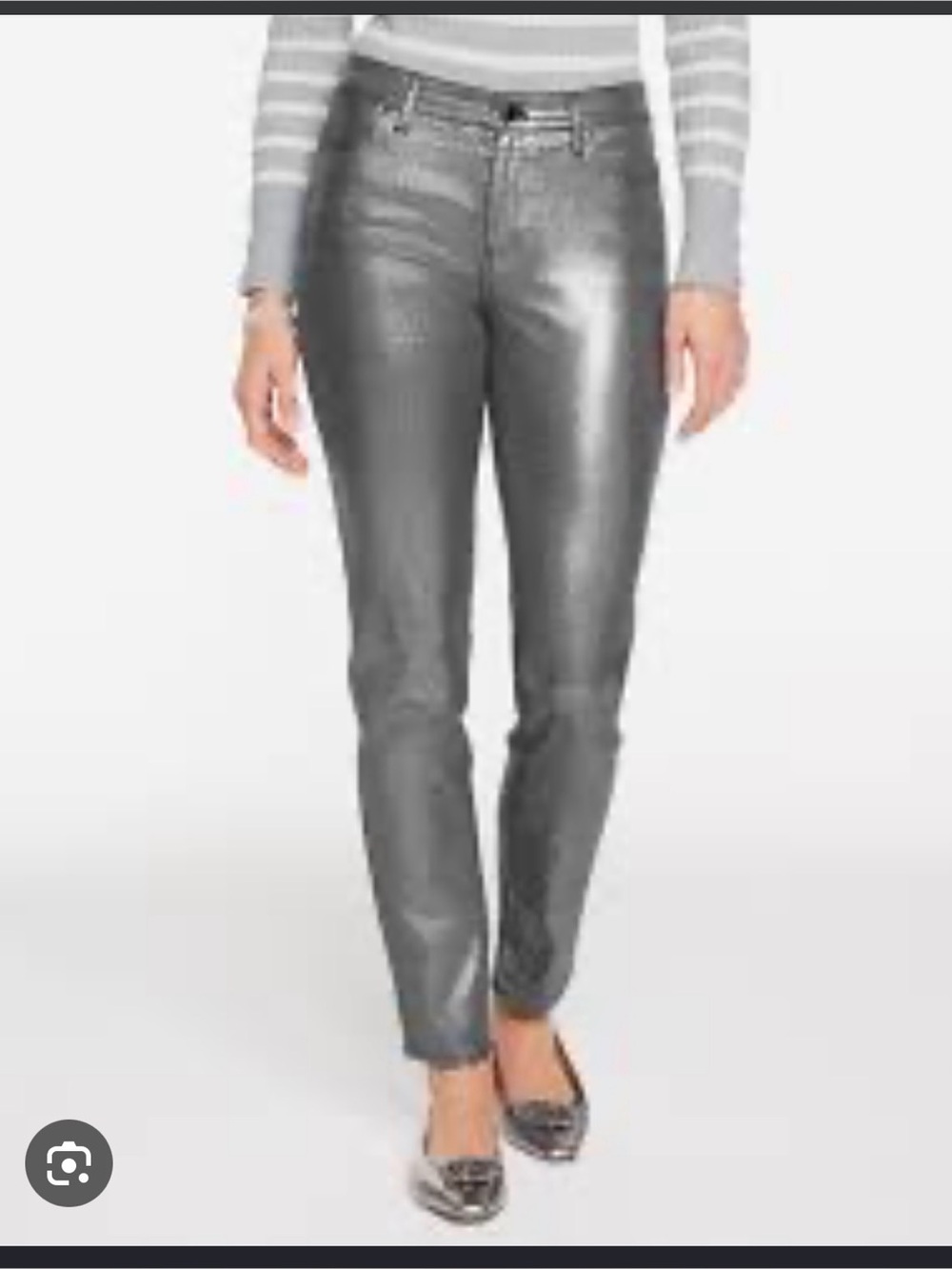 Talbots Shimmering Silver Skinny Jeans